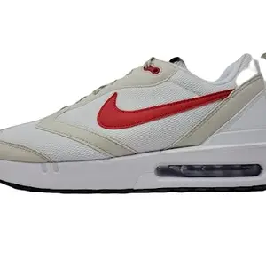 Nike Mens Air Max Dawn-Running Shoes White/University Red-Light Bone-Black-Dq3991-100-8 UK