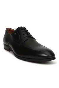 Louis Philippe Men Black Leather Lace Up Shoes