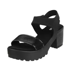 Metro Women Black Synthetic Sandals - EU/36 UK/3-33-326