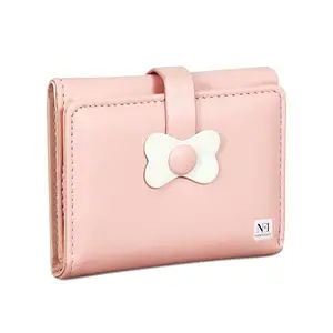 NFI essentials Small Wallet for Women, PU Leather Mini Wallet for Girls, Trifold Wallet, Credit Card Holder Organizer Coin Purse for Girls, Small Money Wallets for Ladies