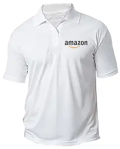 I AM ROMPER Amazon Logo Printed Polo/Collar Half Sleeve T-Shirt for Amazon E-Commerce Staff Employee Promotion T Shirt for Men and Women