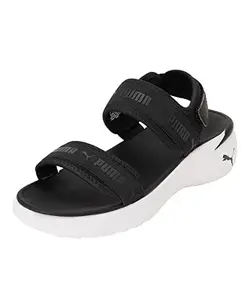 Puma womens Sportie Sandal Wns Black-White III Sandal - 3 UK (381172)