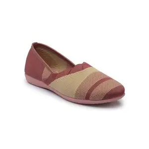 SNEAKERSVILLA Trendy & Comfortable for All Formal & Casual Occassions Stylish,Flat Bellies for Women & Girls (Pink, 5)