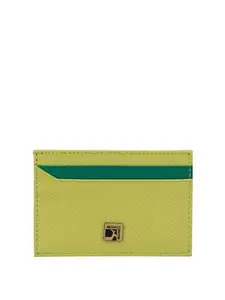 Da Milano Leather Card Holder for Men & for Women - Lime