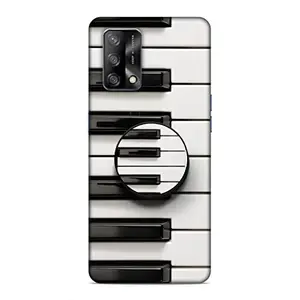 Screaming Ranngers Screaming Ranngers Designer Printed Hard Matt Finish Mobile Case Back Cover with Mobile Holder for Oppo F19 (Piano Keyboard/Intrument)