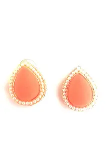 Kshitij Jewels Women's Graceful Fancy Alloy Earrings & Stud - Orange [KJD018]