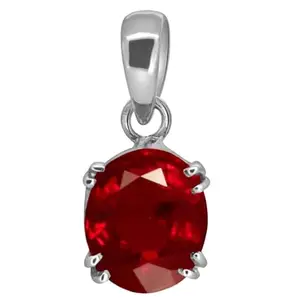 Kirti Sales 13.00 Carat Ruby Pendant/Locket (Maanik/Manikya Stone Silver Pendant) Original AAA Quality Gemstone