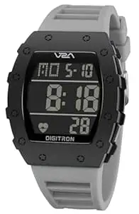 V2A Digitron 2118 Tonneau Sports Watch for Men & Boys | Rugged Design | Big Dial | Alarm, Stopwatch, 12/24H | 3 ATM Water Resistant | Luminous Display | Sports, Fitness, Outdoor & Training | Gifts for Men & Boy