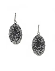 Anuradha Silver Tone Traditioal Fancy Earrings Set For Women & Girls | Hoop Stud Earrings for Women
