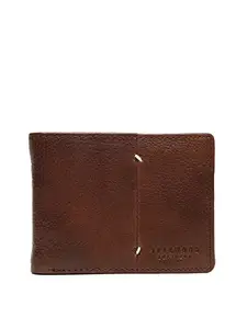 TEAKWOOD LEATHERS Teakwood Genuine Leather RFID Protected Two Fold Wallet for Men (Dark Brown)