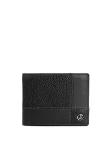 Da Milano RFID Protected Leather Wallet for Men with Card Slot - Black