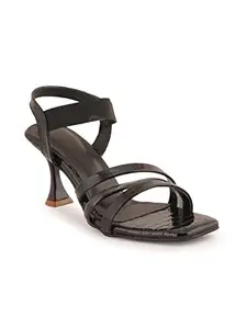 Walkfree Women Casual Sandals, Ideal for Women (AM-6274-Black-39)