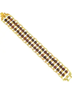 50 bead gold plated morden rudraksha bracelet for man and woman