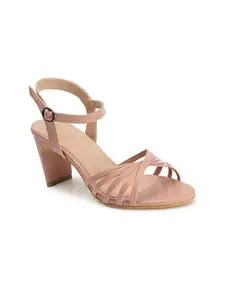 iconics Women Fashion Sandal,Peach,UK-8