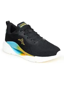 ABROS Inter Ceptor-2 ASSG2002 Sports Shoes for Mens (Black/SEA Green, 6)