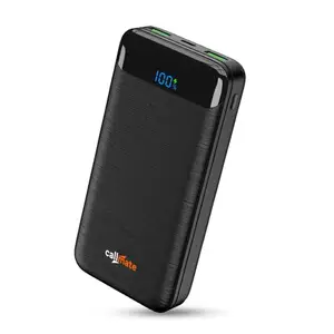 CALLMATE Chargemaster 200 Fast Charing 20000mAh Power Bank, 23W (2X QC3.0 USB Output & Type C PD), Power Delivery, Quick Charge for iPhone, Android & Other Devices (Lithium Polymer) (Black)