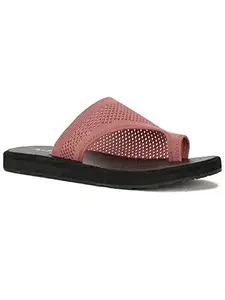 Bata Sunshine Womens KNIT TOE PEACH Toe Ring Out door Slipper - 8 UK