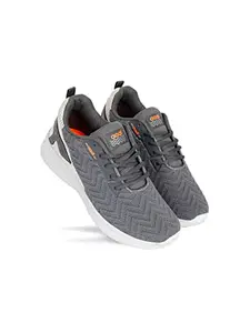 AADI Men's Dark Grey Mesh Running Sports Shoes