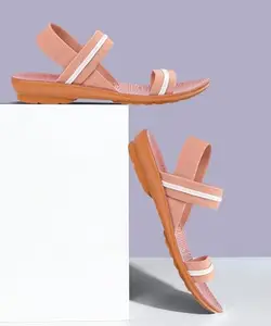 WALKAROO BLUE TYGA BT2706 Womens Fashion Sandals for Casual Wear & Regular Use - Peach