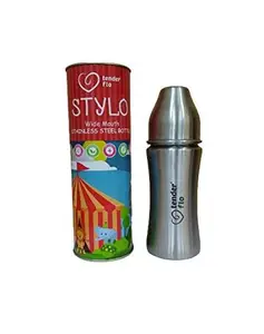 Tender flo - STYLO Wide Mouth Stainless Steel Baby Feeding Bottle - 250ML (Grey)