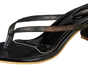 Flavia Womens Platform Black Sandal, 5 Uk (Ain/022)