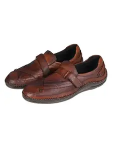 Ezok Leather Casual Shoes for Men Tan