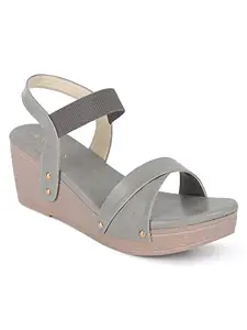 ICONICS Women's Heels, Grey, 7