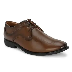 LAUREL FASHION FEVER Men's Stylish and Comfortable Laceup Formal Shoes (539)(539-TAN-9)