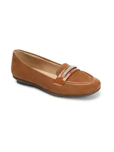 ELLE Decoration ELLE Women's Stylish Slip On Comfortable Loafers Colour-Tan, Size-UK 7