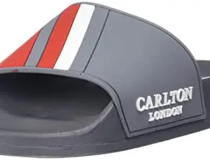 Carlton London Men's Fashion & Comfortable Flip-Flop-8 Kids UK (CL-G-M-118_Grey)