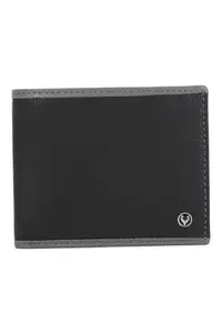 Allen Solly Men Black Solid Genuine Leather Wallet