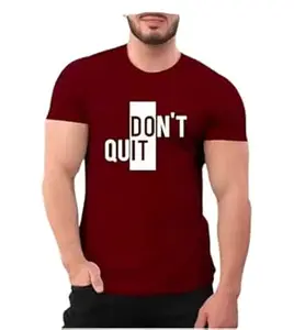 Men’s “Don’t Quit” Motivational T-Shirt – Cotton Round Neck Graphic Printed Casual Tee