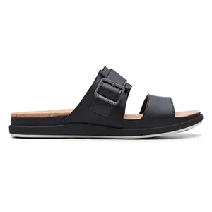 Clarks Women's Step June Tide Black Sandal-3.5 Kids UK (26142551)