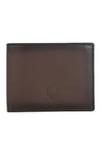 Allen Solly Men Brown Textured Leather Wallet