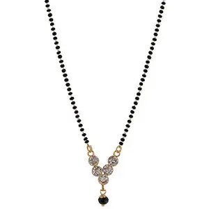 Brado Jewellery Gold Plated Mangalsutra tanmaniya pendant Necklace With Golden Chain for Women and girls