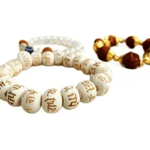 Spiritual Bracelet Set, Radhe, Rudraksha & Nazar Combo, 3-in-1 Pack for Protection