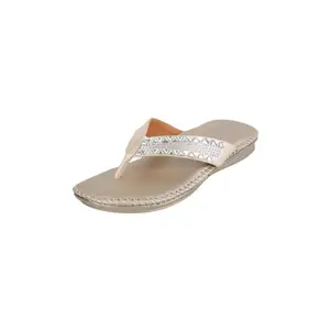 Metro Women Gold Comfort Flat Slip-on UK/8 EU/41 (44-201)