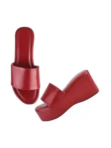 TRYME Platform Heels Sandals Comfortable & Trendy Wedges Heels for Girls & Women