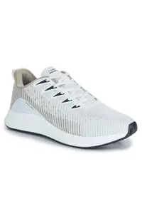 ABROS Sports Aiden-ON Shoes Made of Mesh and Phylon Stylish Looking Comfortable Shoes (OFFWHITE/ENG.Grey 7)