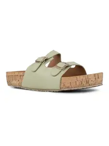Inc.5 Womens Green Casual Solid Round Toe Casual Flats