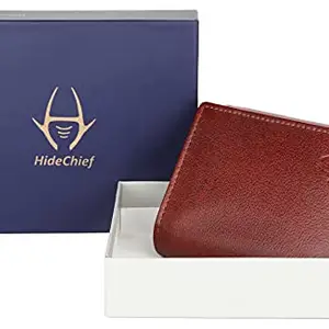 HideChief Brown Premium Genuine Leather Wallet(HCRW342_B)