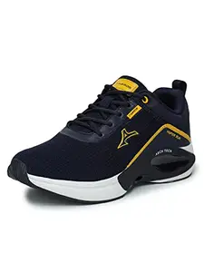 ABROS Men's Supernova-N ASSG1027N Sports Shoes -Navy/Mustard -10UK