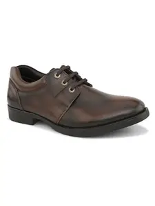 pelle albero Men's Brown Leather Lace-Up Formal Derby PA-KT-008_Brown_43