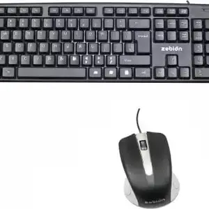 Zebion zebion k200 USB Wired Keyboard Plug and Play The Standard Keyboard with Rocky USB Mouse with Latest Optical Technology