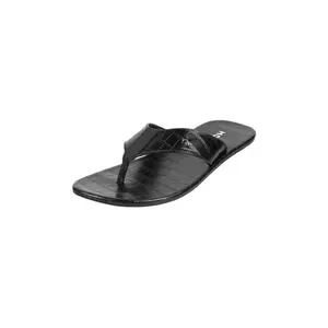 Mochi Men Black Synthetic Reptile Print Casual Slippers UK/10 EU/44 (16-999)