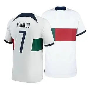 Sports New Soccer Football Portug Boys Black Jersey Ronaldo 7 Home Kit Jeresy T-Shirt(Kid's, Boy'&Men)(11-12 Years, Off White)