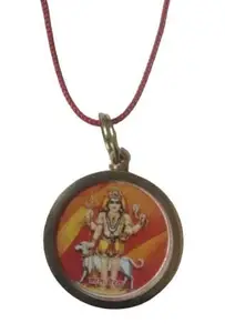 Madhav Crystal Brass Kaal Bhairav Ji Yantra Pendant For Men And Women Pendant