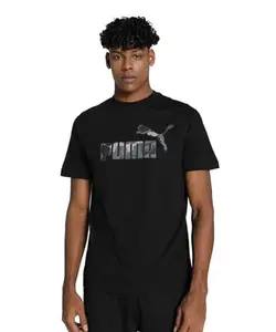 Puma Men's Graphic Print Regular Fit T-Shirt (683707_Black