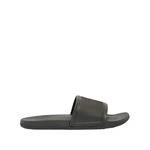 shoexpress Men's Textured Slip-On Slides Black Sandal-6.5 Kids UK (TD-16009SP)