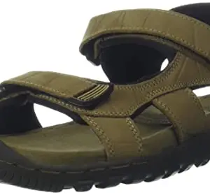 Woodland Men's Khaki Leather Sandal-7 UK/India (41 EU) (GD 1037111Y15)